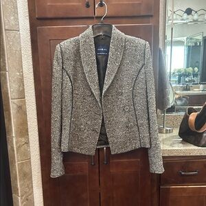 Black and Gray Tweed Blazer